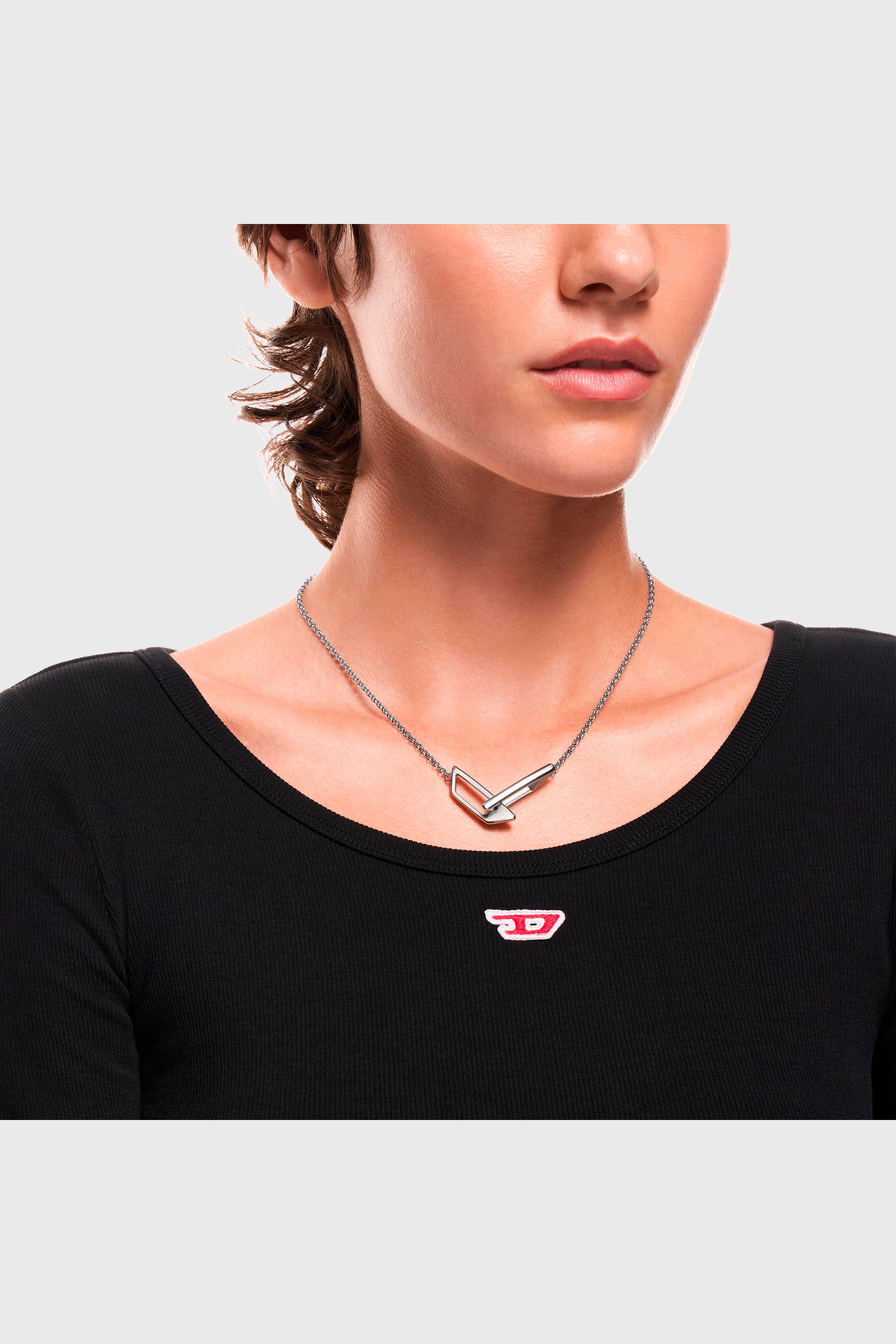 Diesel - DX1727040, Unisex's Stainless Steel Band Necklace in Silver - 5