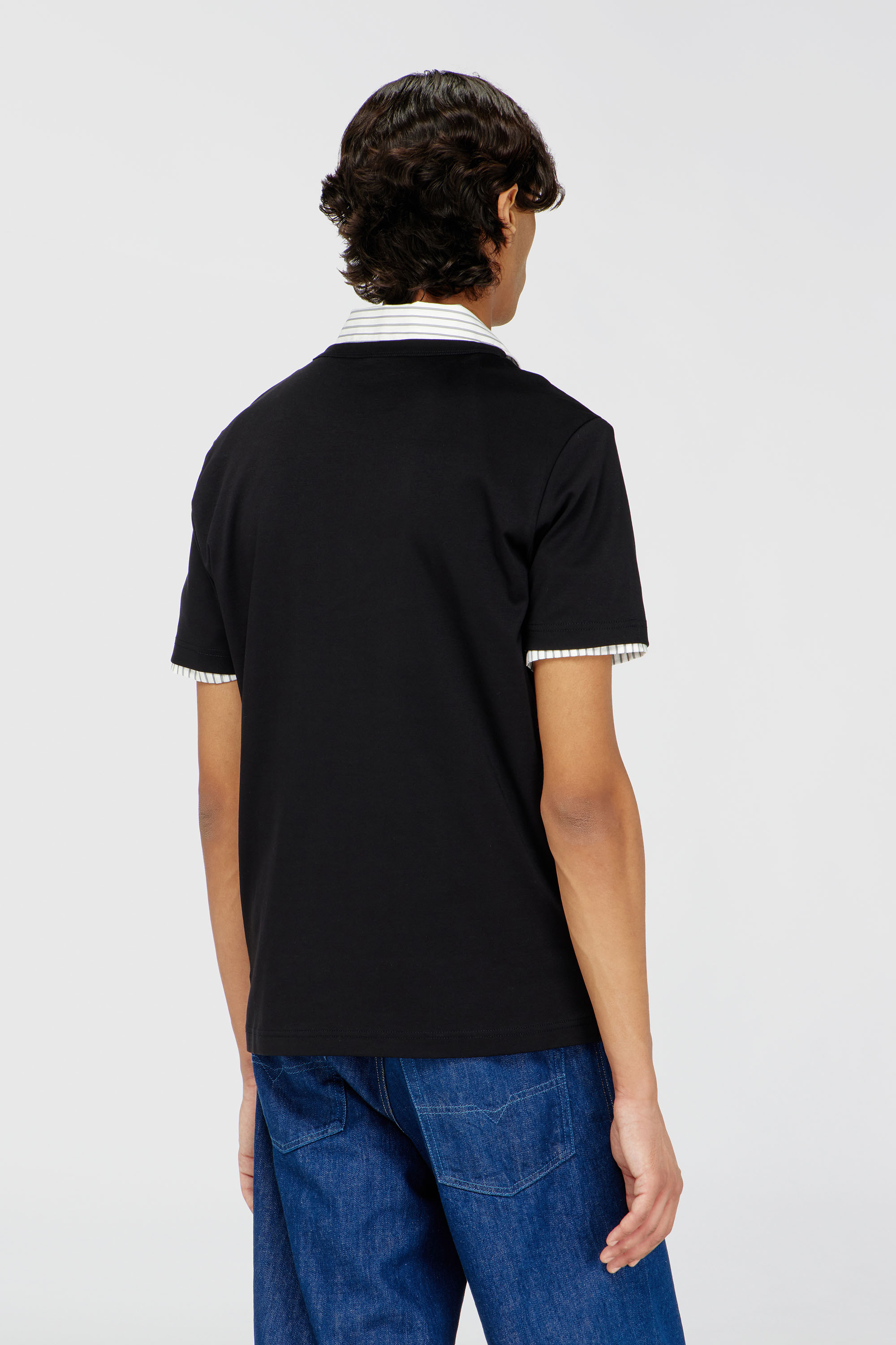 Diesel - T-MIEGOR-K77, Man's Cotton T-shirt with mini logo in Black - 4