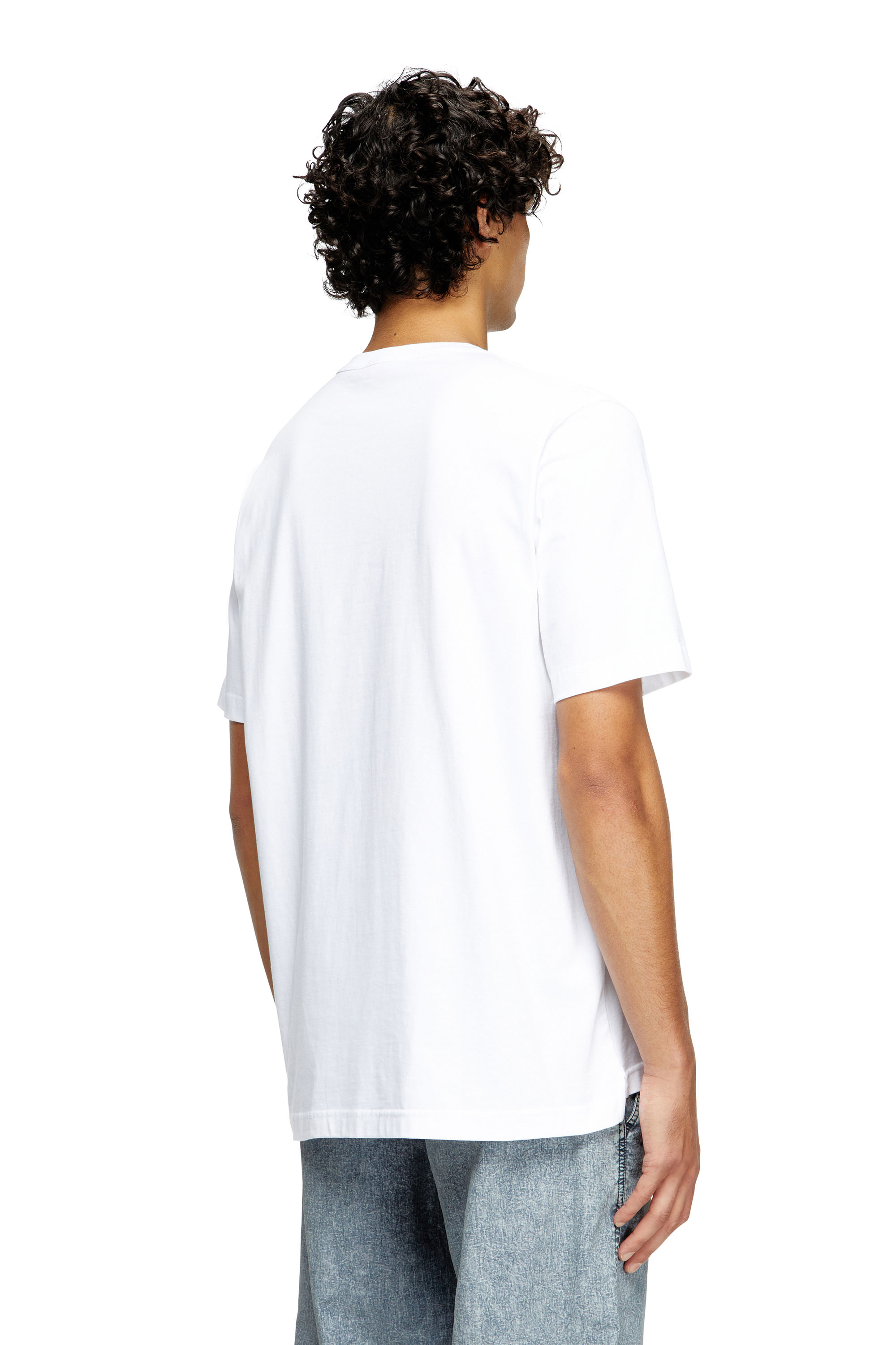 Diesel - T-JUST-OD, Man's T-shirt with injection moulded logo in White - 4