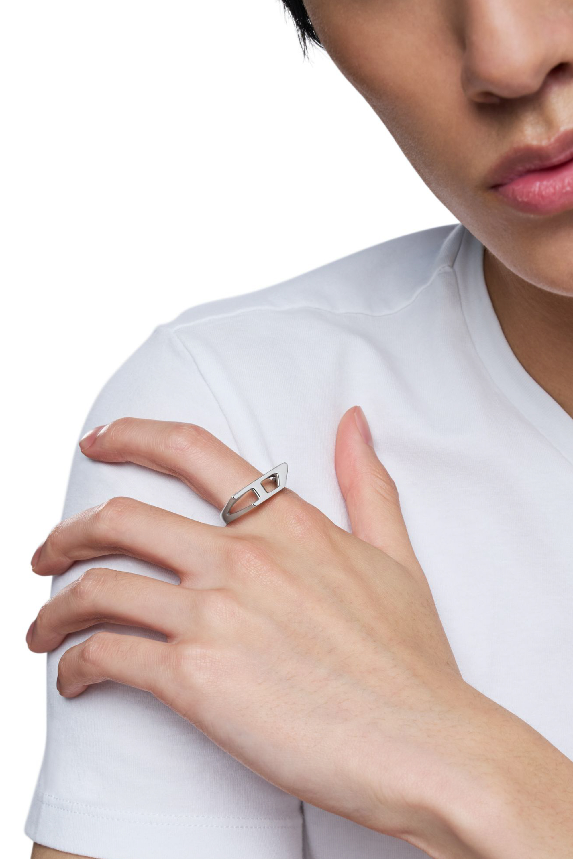 Diesel - DX1638040 JEWELLERY, Unisex's Stainless steel signet ring in Silver - 6