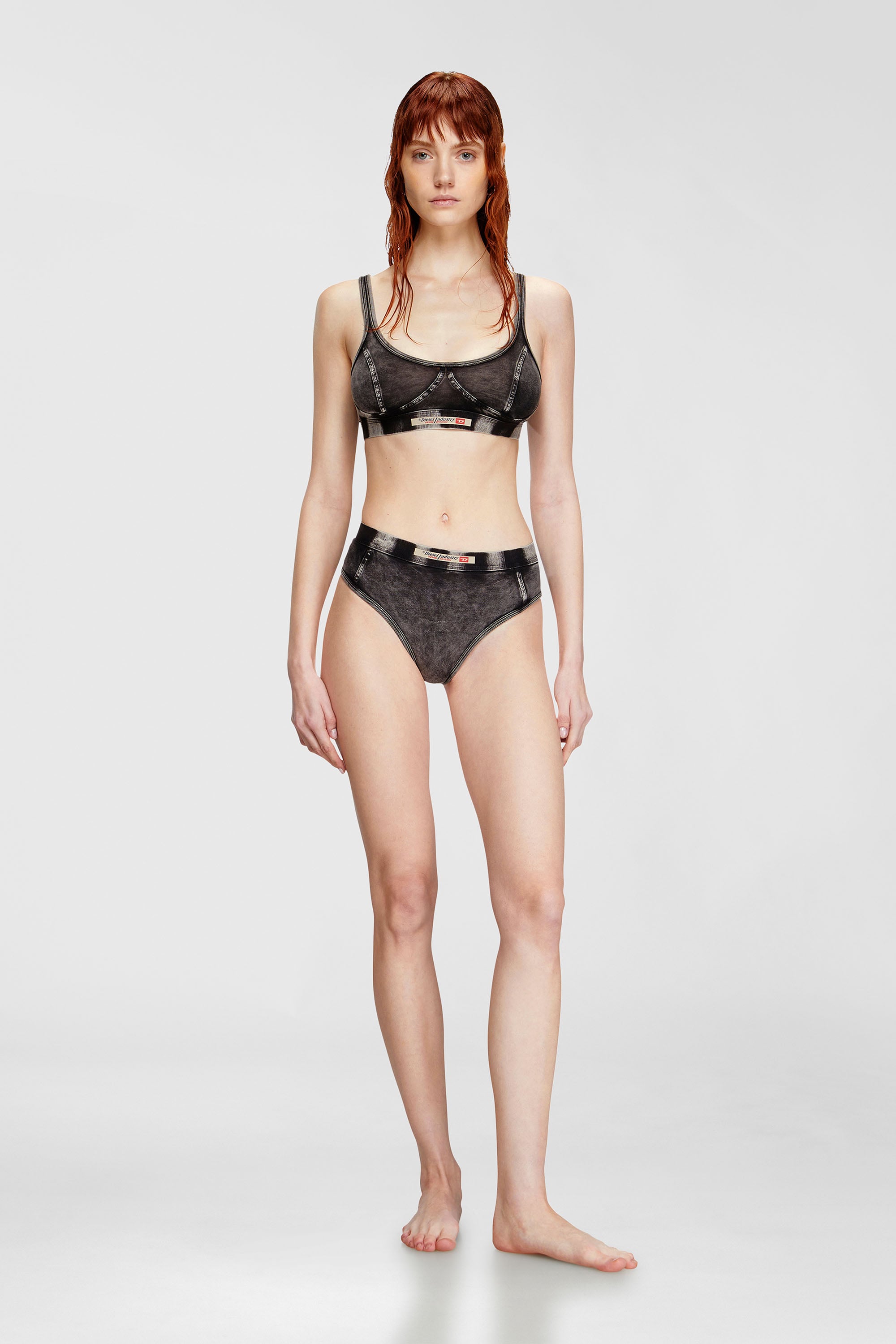 Diesel - HIPSTER-DNM, Woman's Hipster briefs in denim-effect jersey in Black - 2