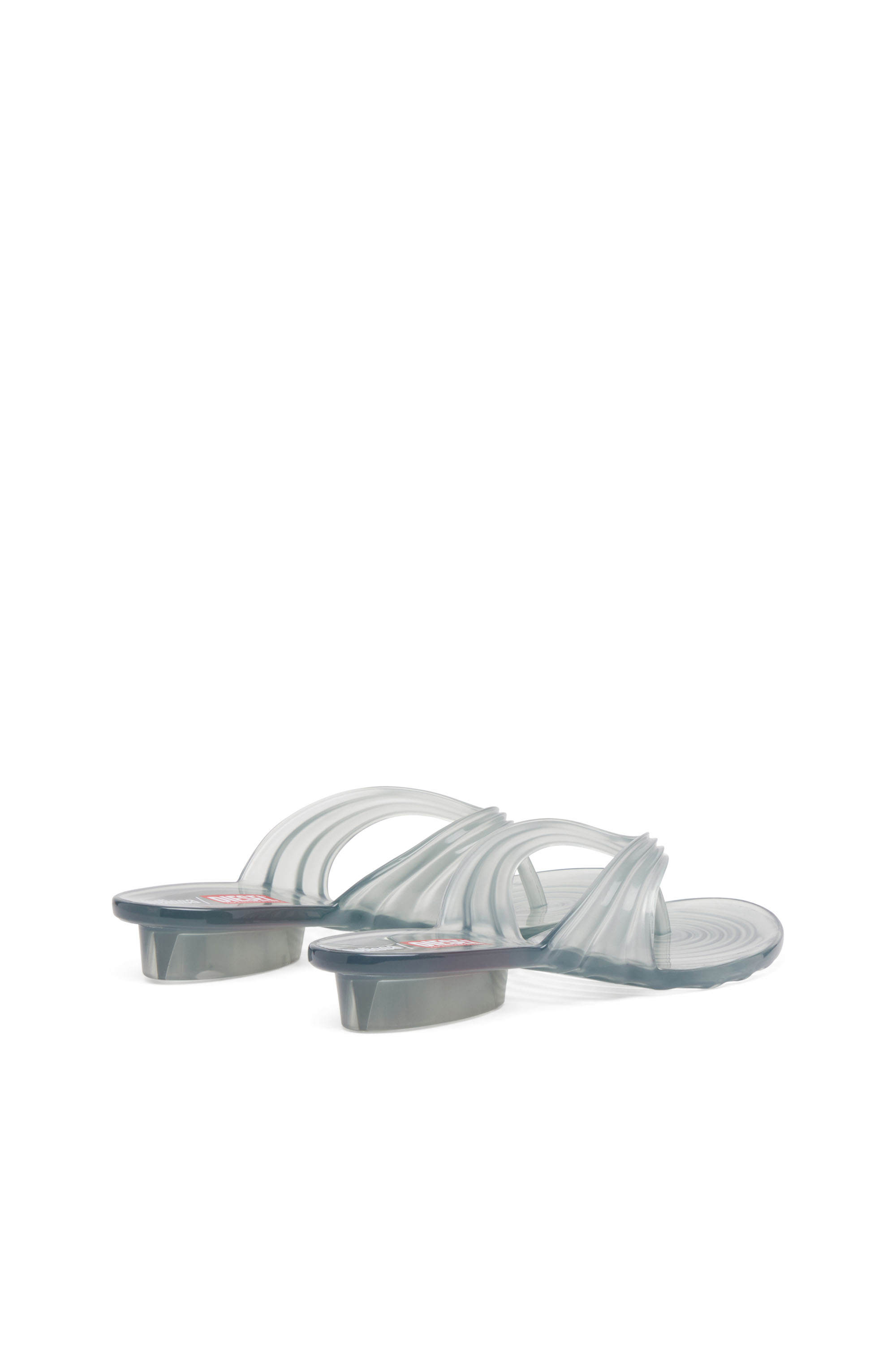Diesel - MELISSA QUANTUM THONG, Woman's Sculptural flip-flops in Melflex® in Light Grey - 3