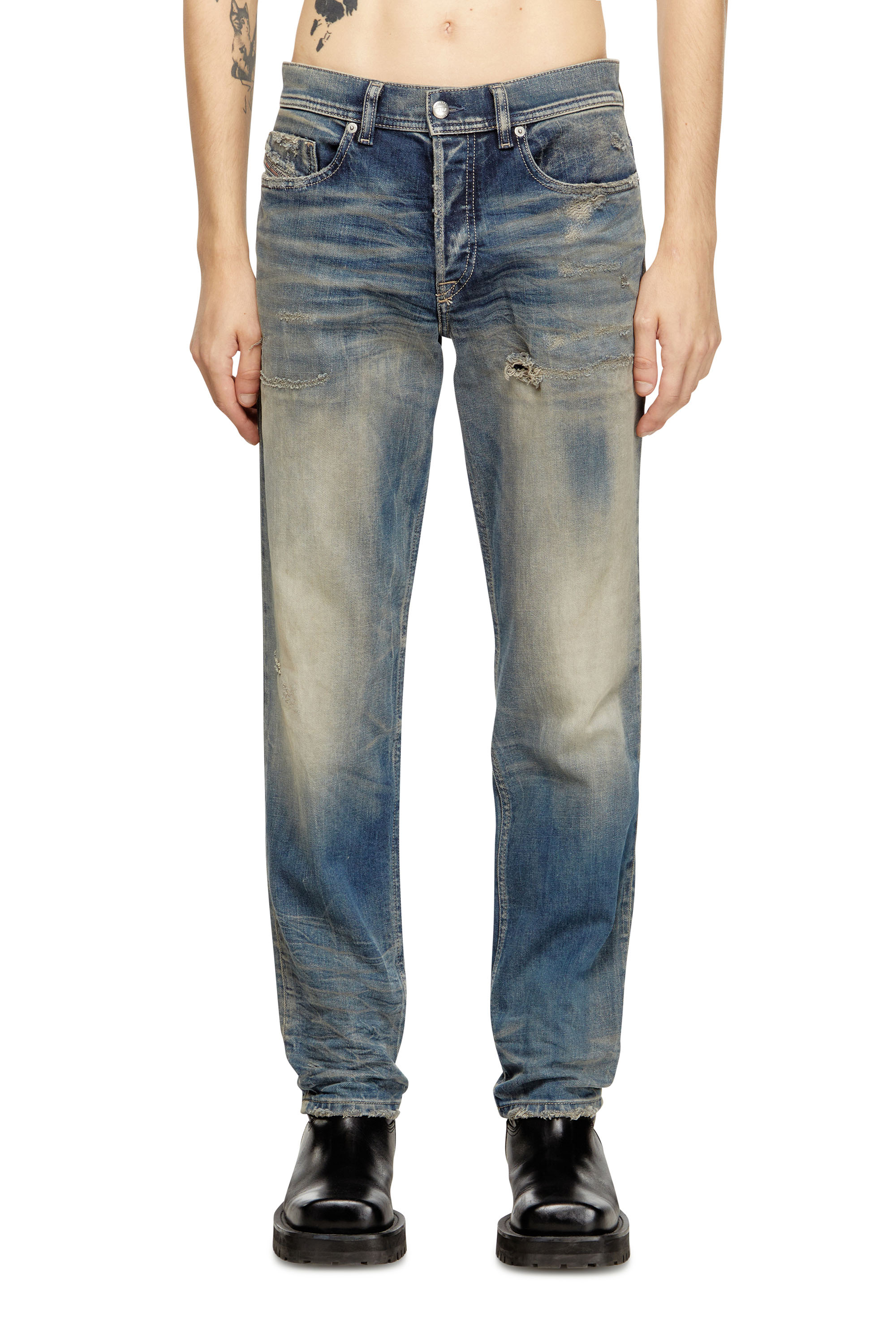 Regular Jeans 2023 D-Finitive 09M18, Medium blue Diesel - Man's Regular Jeans 2023 D-Finitive 09M18, Medium blue - 3