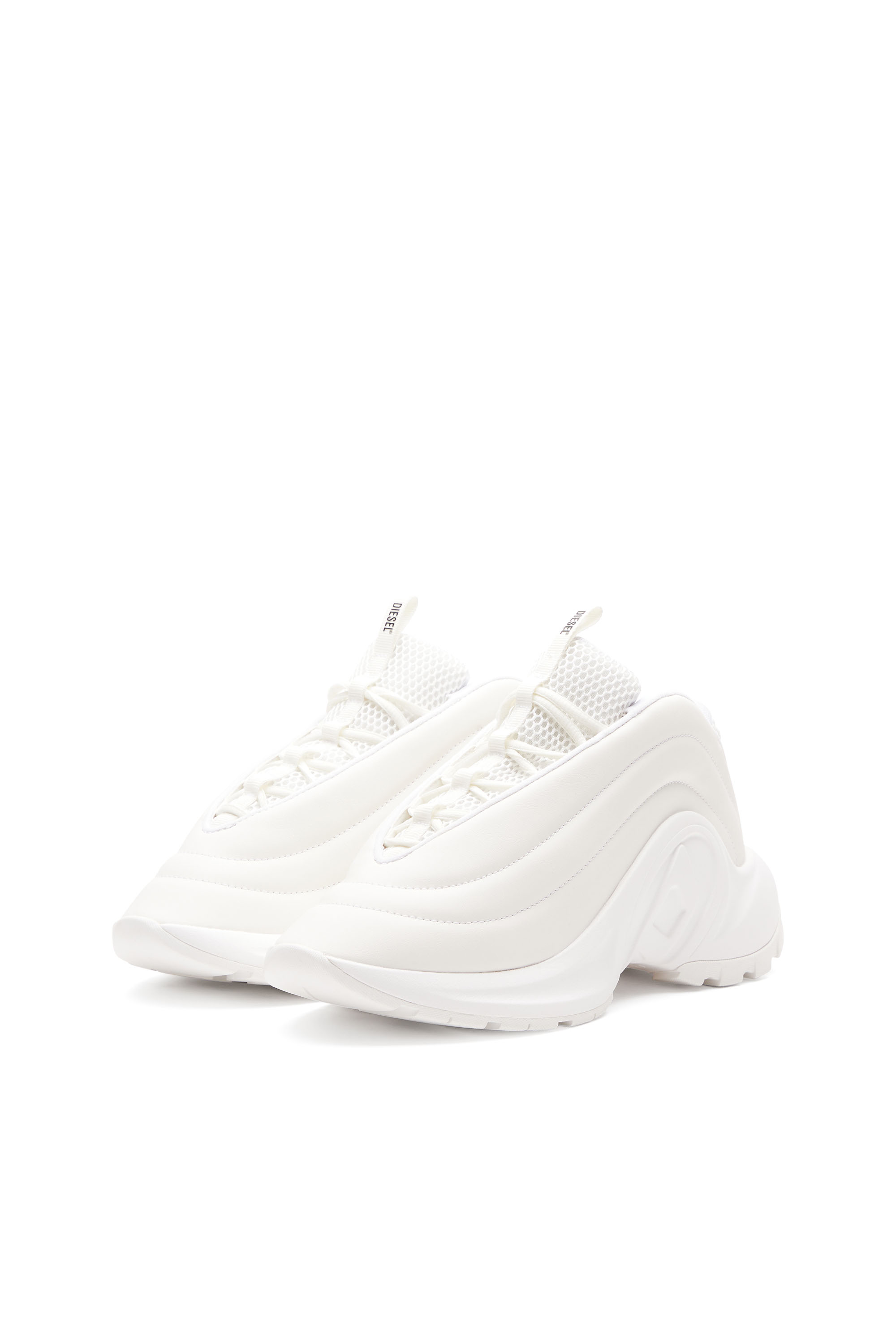 S-D-RUNNER X, White Diesel - S-D-RUNNER X, Unisex's S-D-Runner X-Slip-on sneakers with matte Oval D instep in White - 8