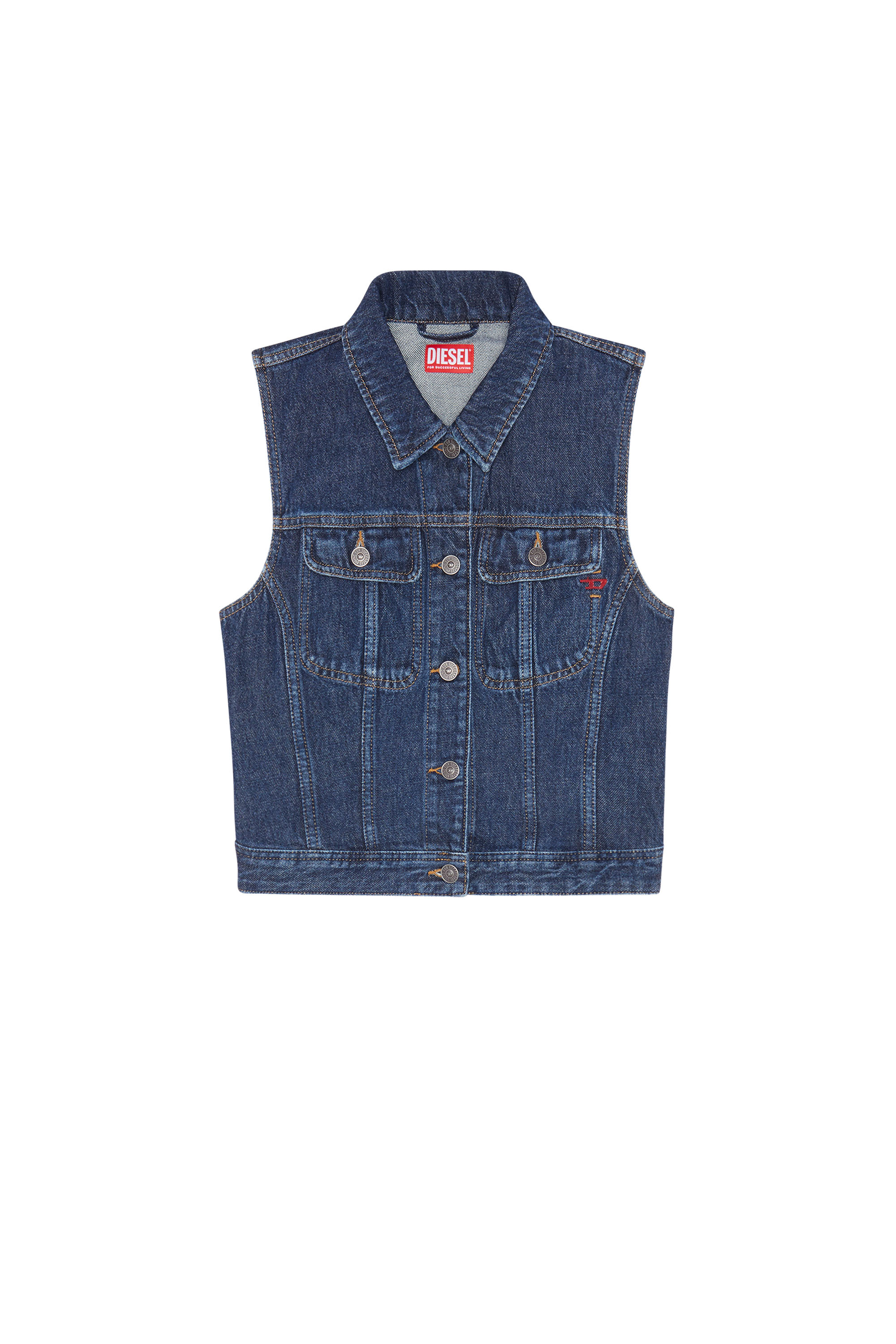 DE-SLIMMY-SM, Dark Blue - Denim Jackets