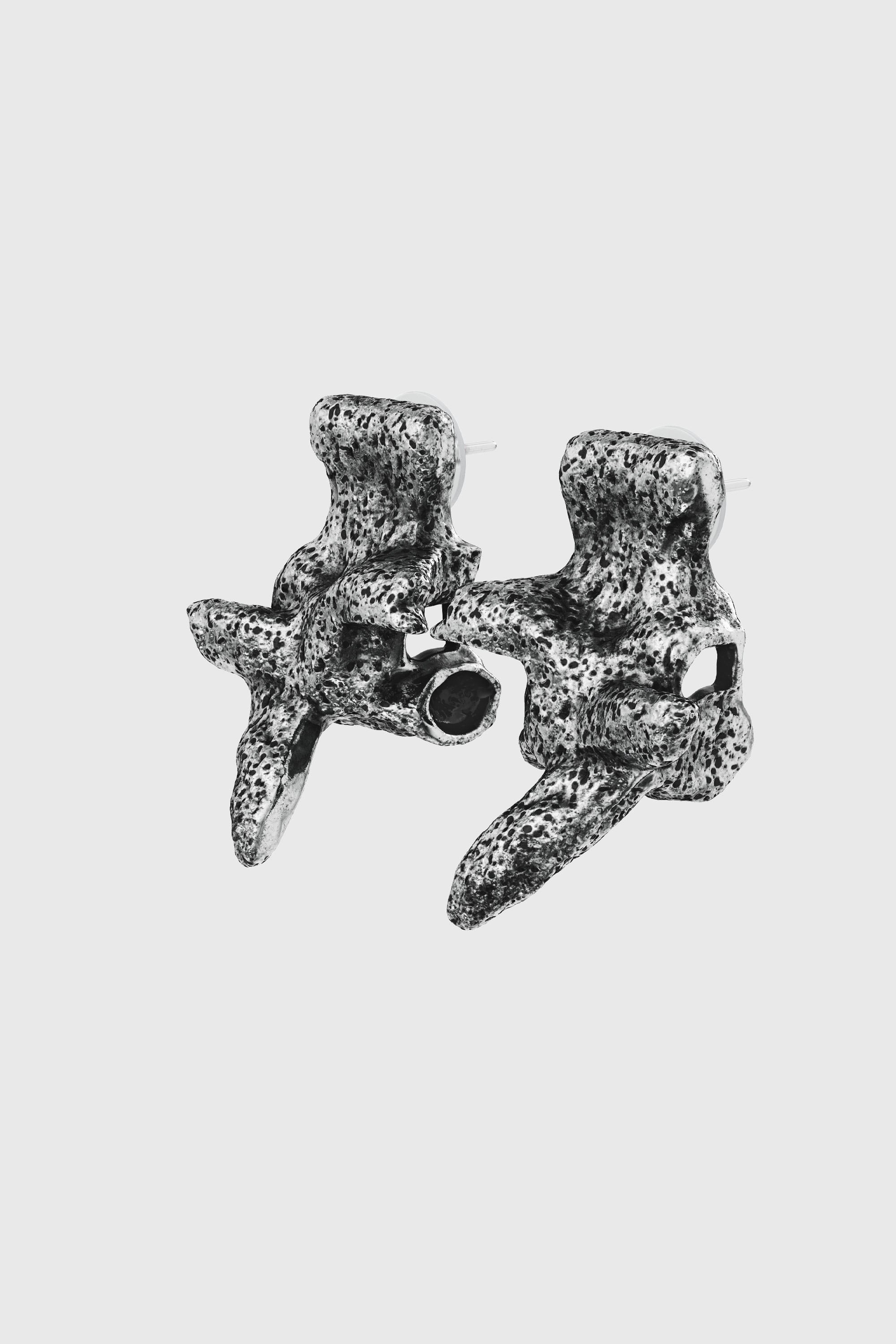 Diesel - DX1710040 JEWELLERY, Unisex's Silver-tone stud earrings in Dark grey - 2