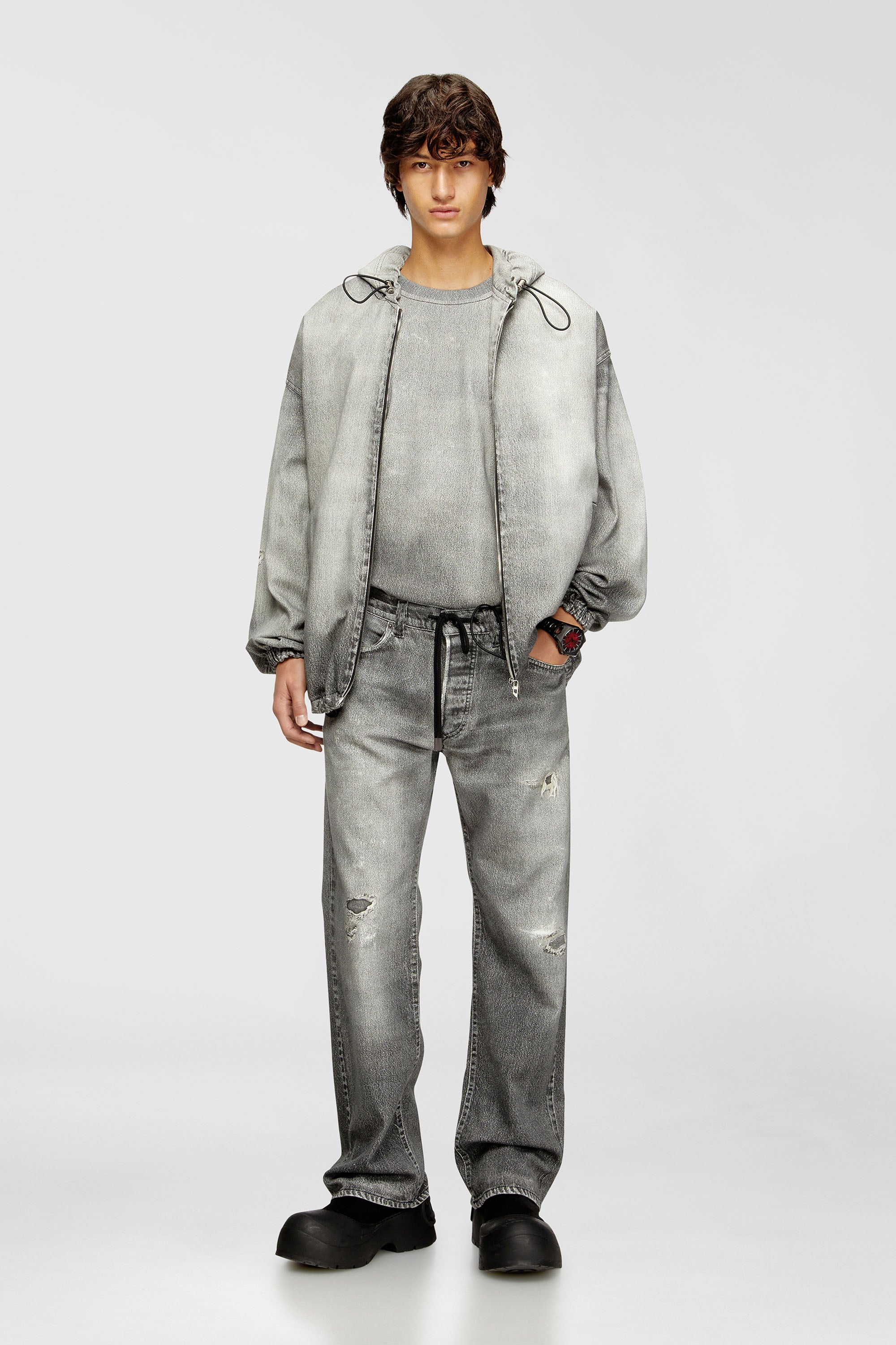 Diesel - Man's Relaxed 2080 D-Reel Joggjeans&reg; 068US, Grey - 2