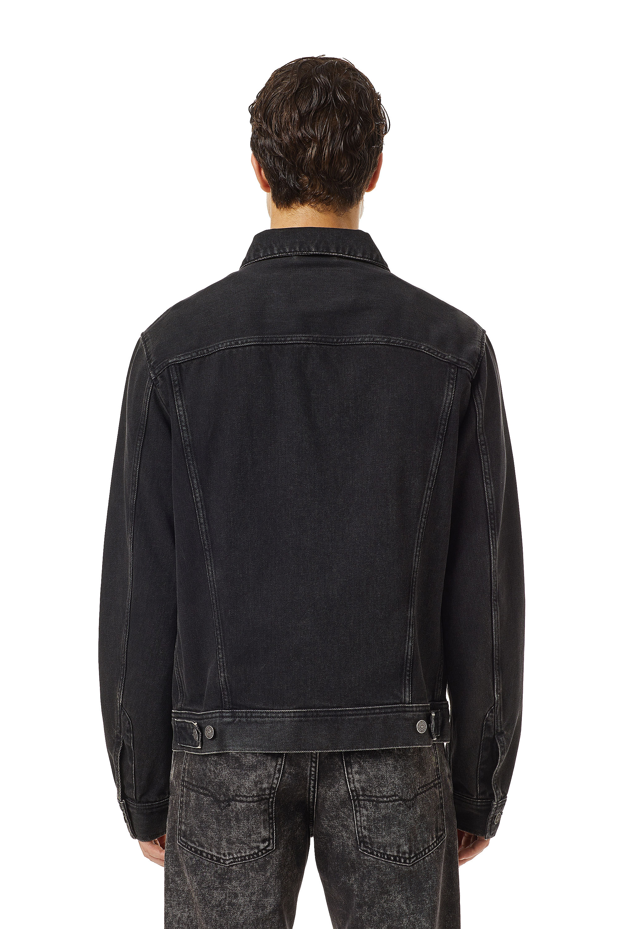 Diesel - D-BARCY TRUCKER JACKET, Black/Dark grey - Image 4
