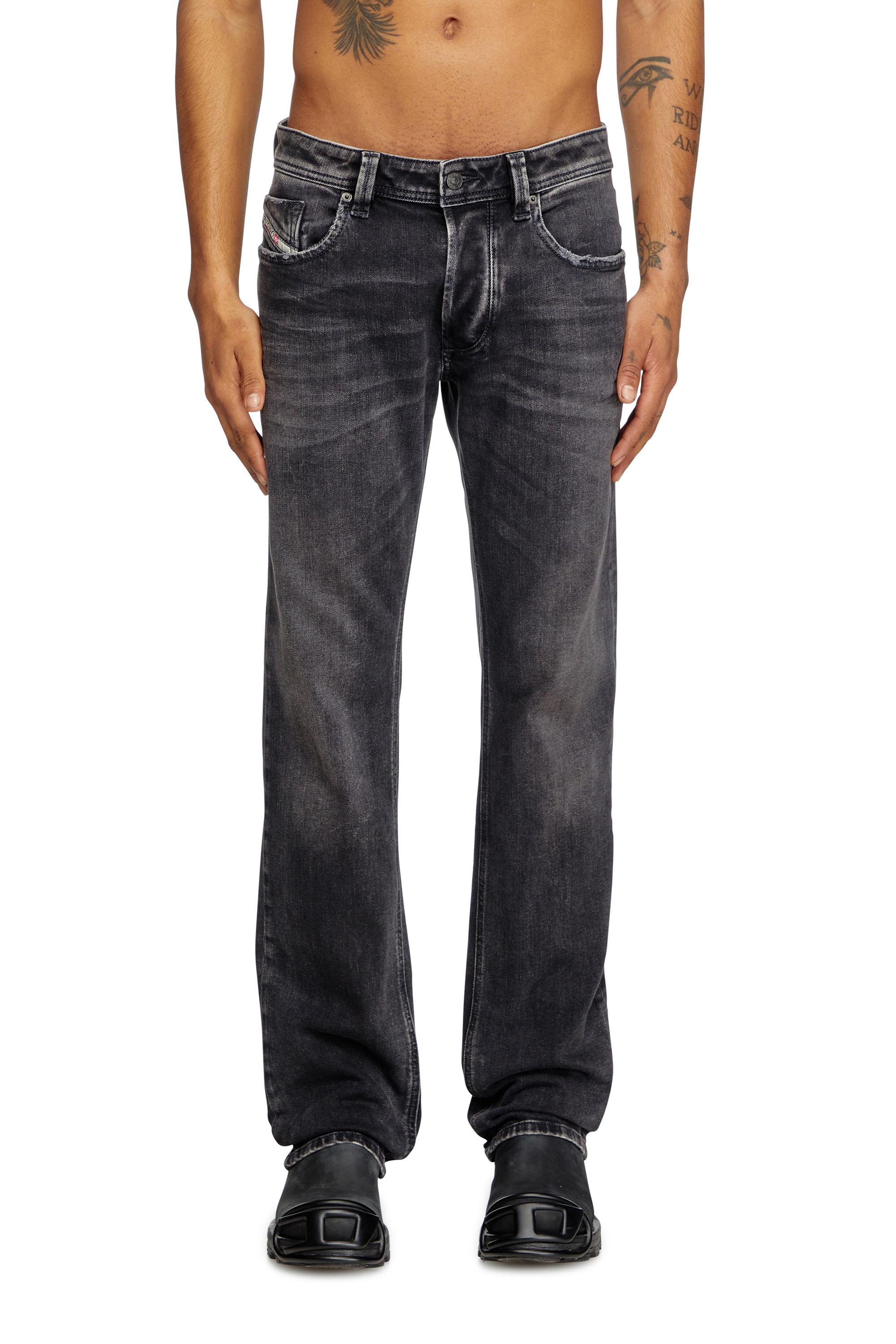 Diesel - Man's Regular Jeans 1985 Larkee 09K51, Black/Dark grey - 2