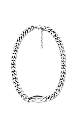★DIESEL★ Oval D Logo Chain Bracelet DX1611931 Men's Oval D Logo Chain Bracelet | Silver | Diesel